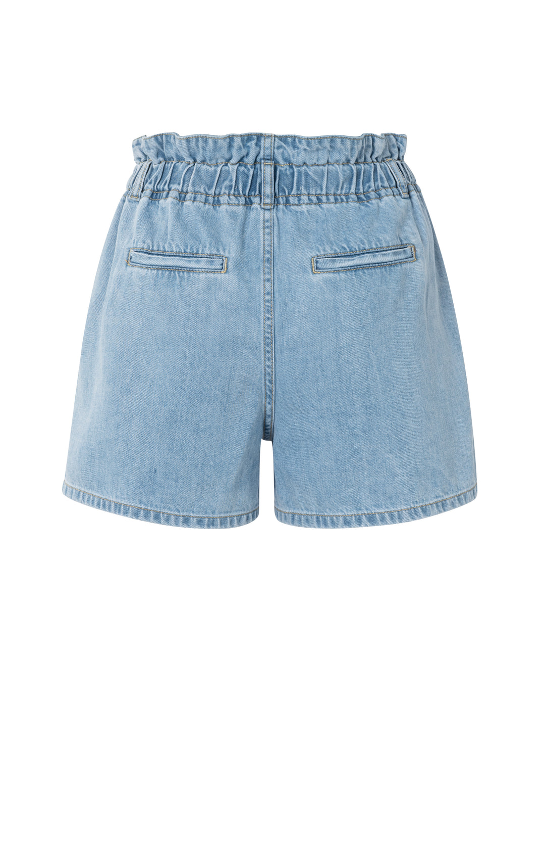 High Waist Cargo Denim Short