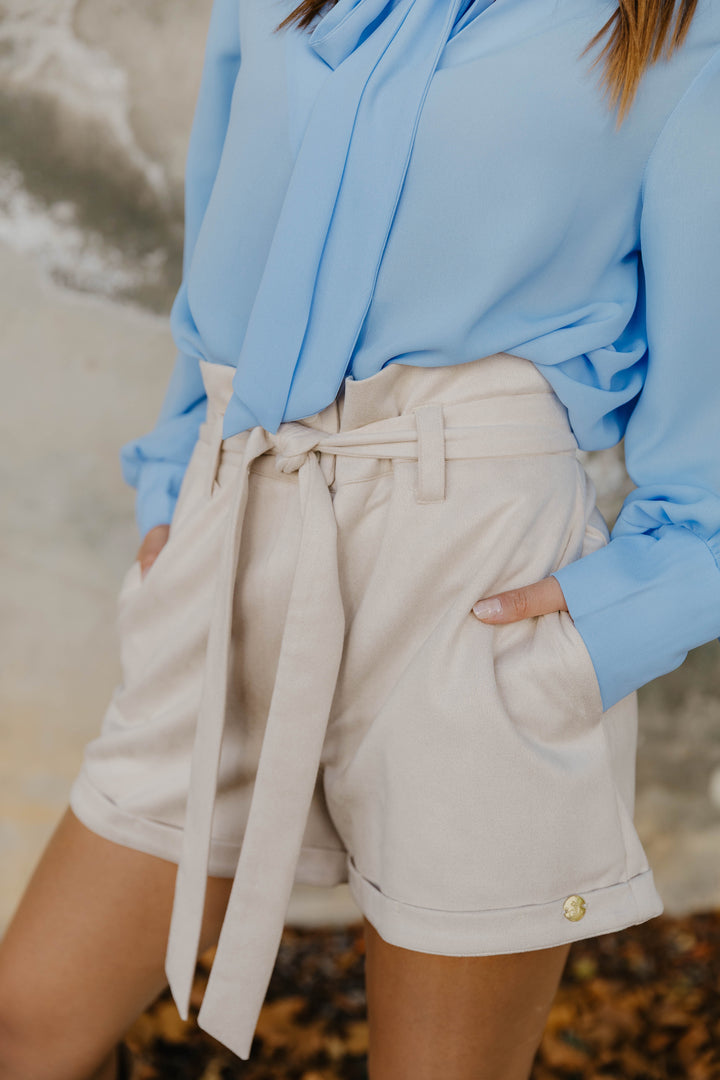 Reese Mock Suede Shorts