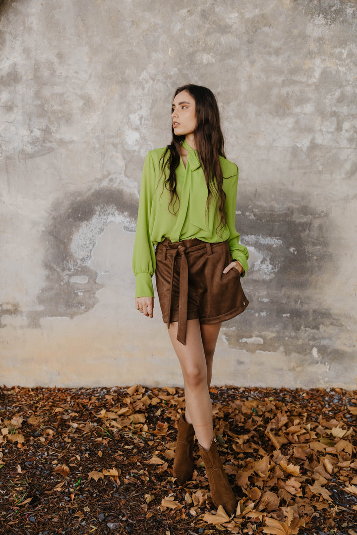 Reese Mock Suede Shorts