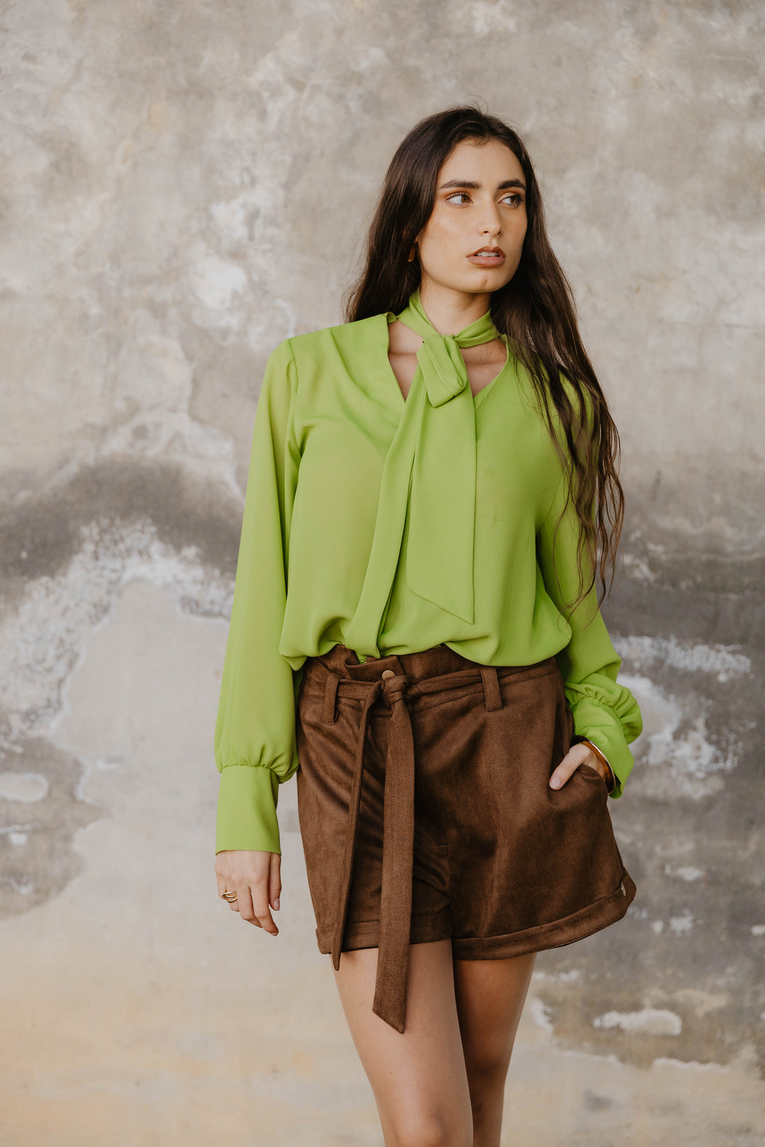 Reese Mock Suede Shorts