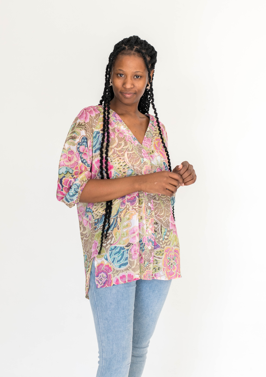 Neilina Button  Blouse