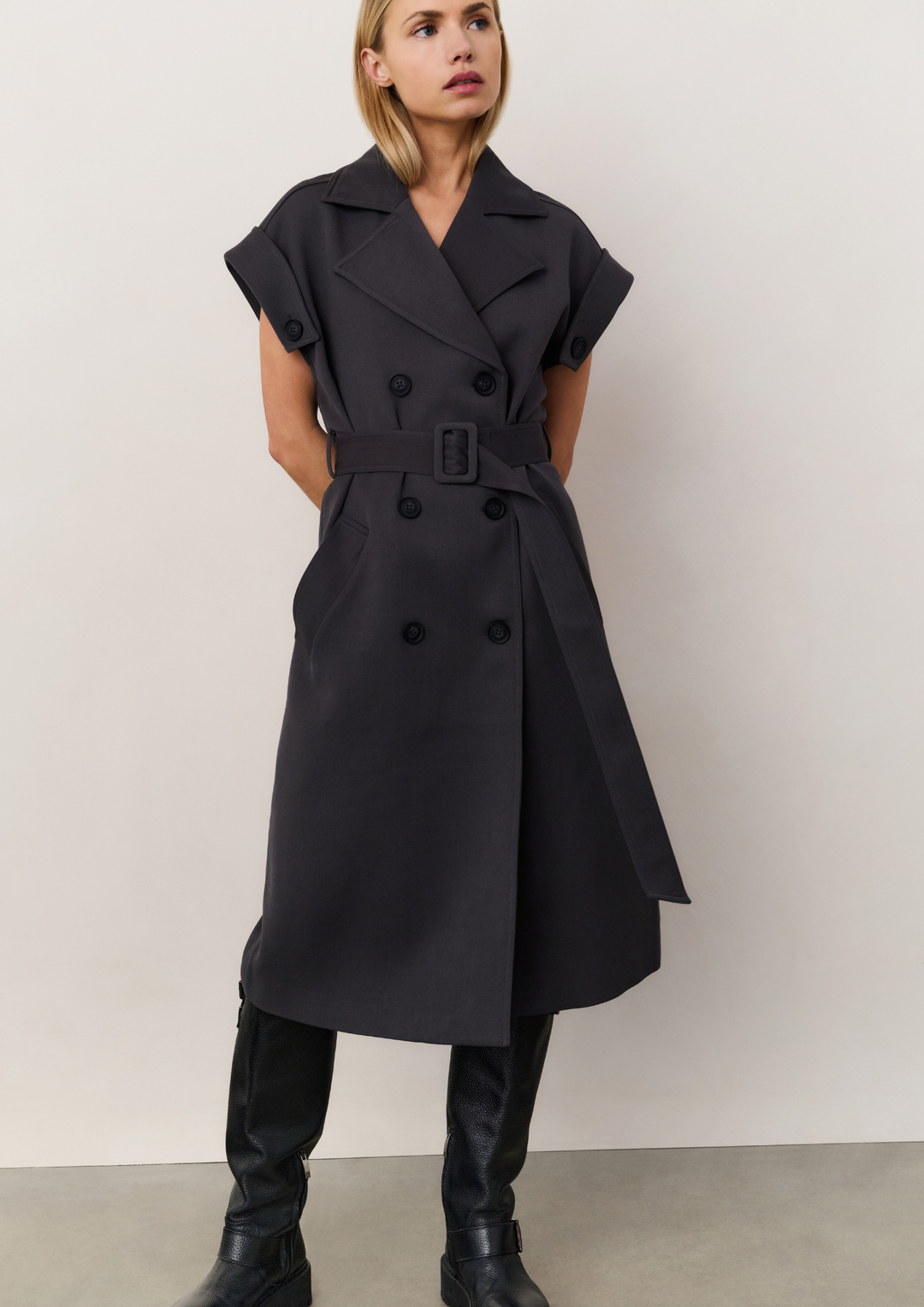 Benthe Long Woven Jacket Dress