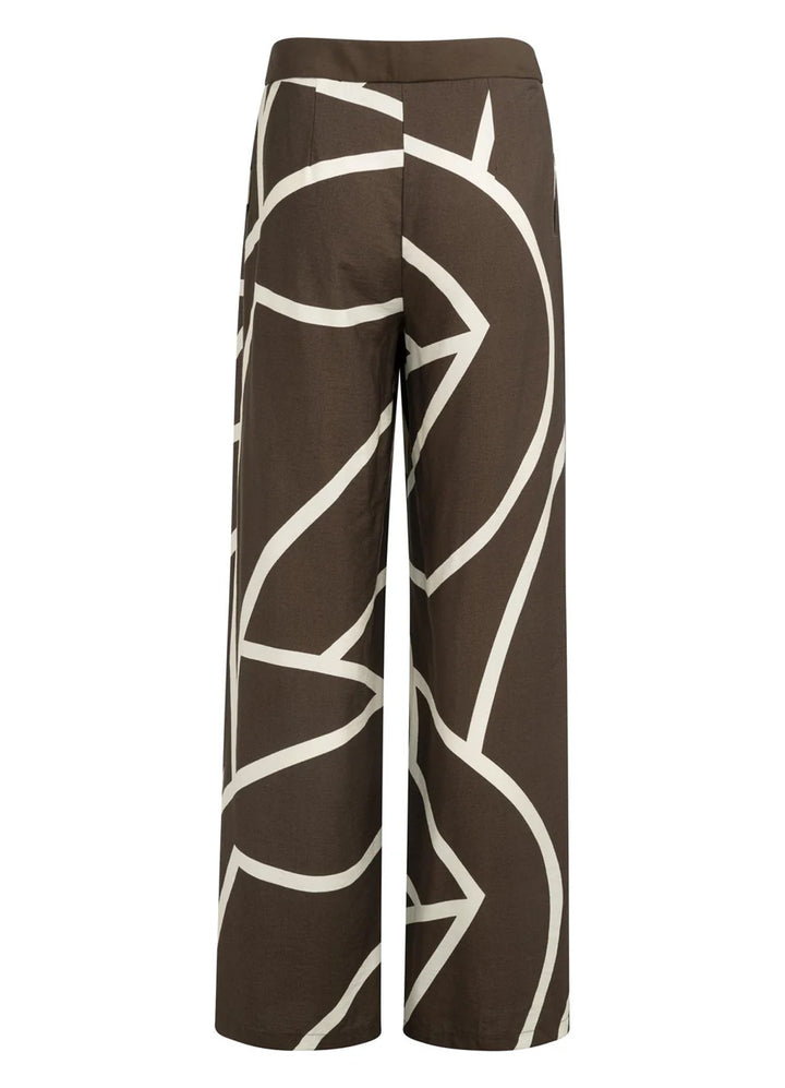 Printed Woven Wide Leg Pants