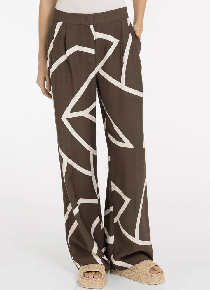 Printed Woven Wide Leg Pants
