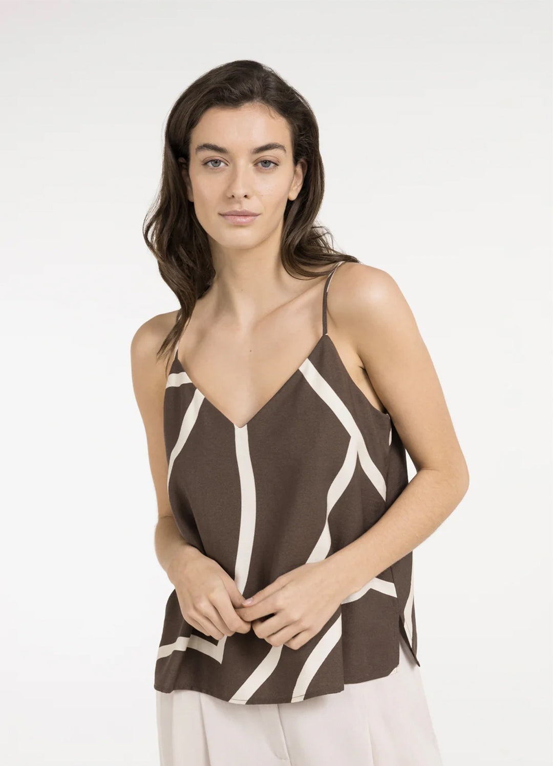 Printed V-Neck Singlet