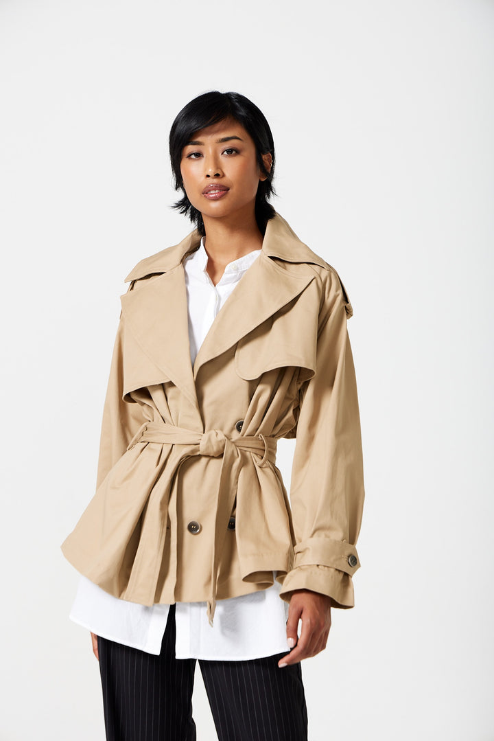Osman Cropped Trench Coat