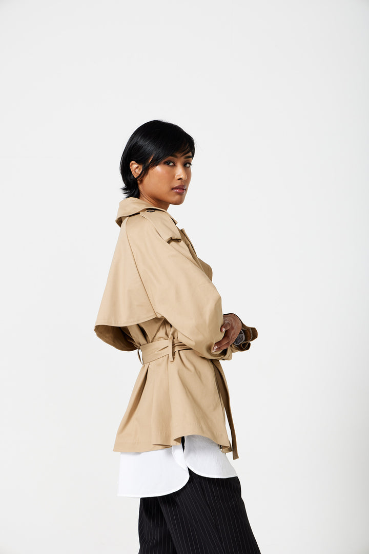 Osman Cropped Trench Coat