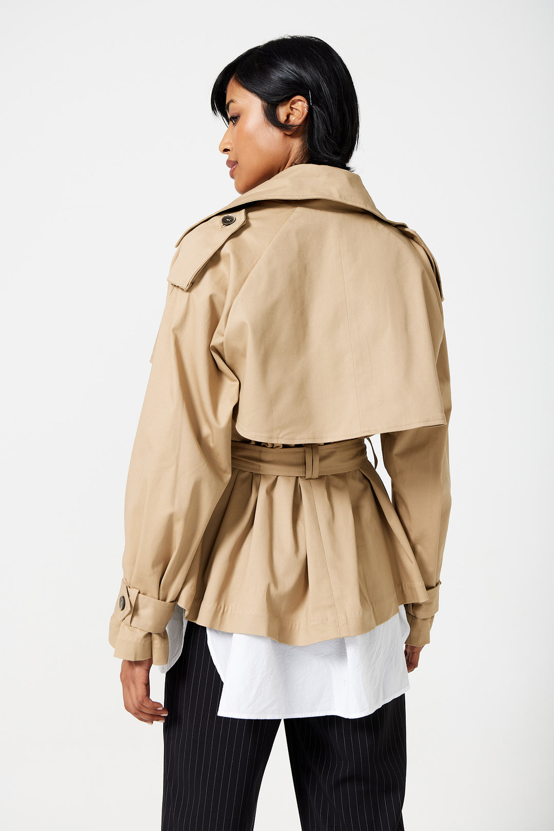 Osman Cropped Trench Coat