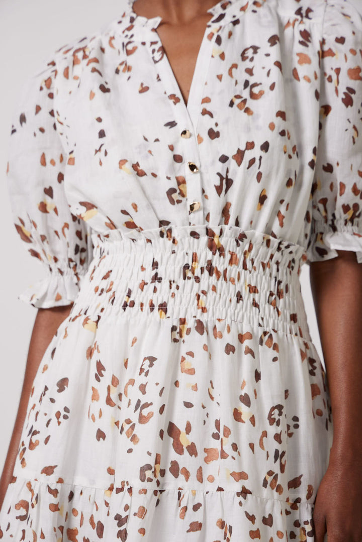 Izrahh Painted Linen Dress