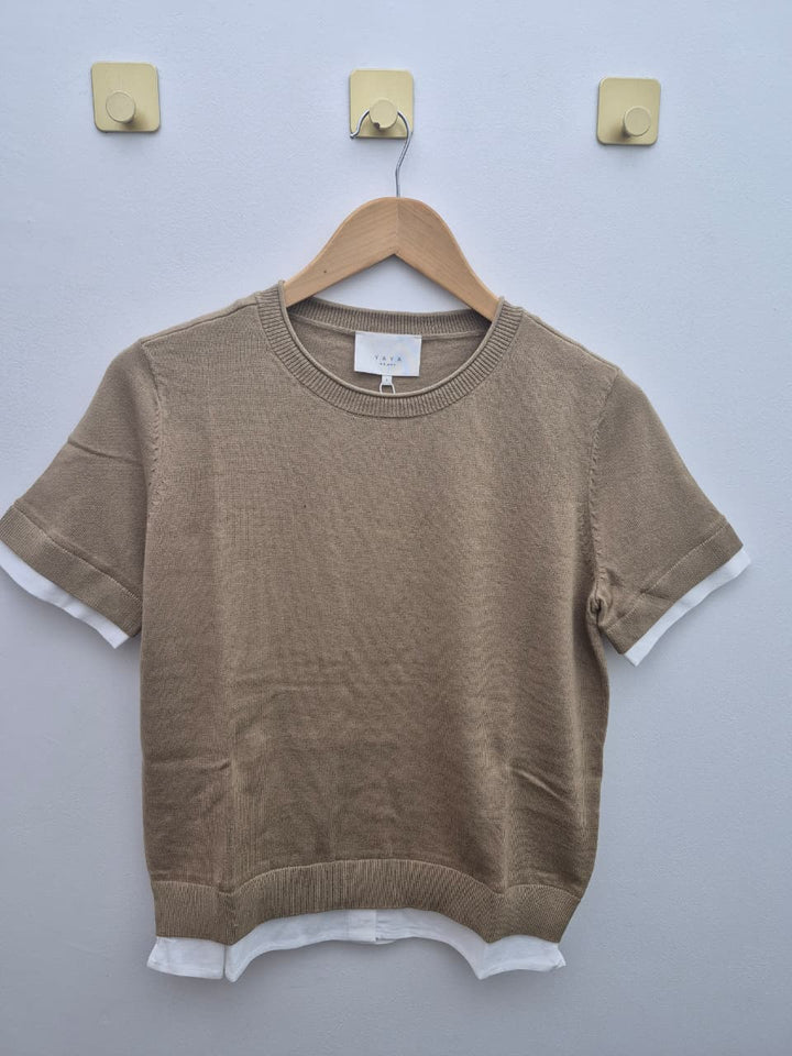 Short Sleeve Knitted Top