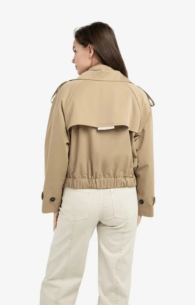 Short Woven Trenchcoat Bomber