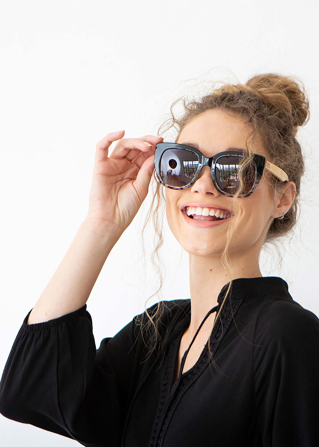 Riviera Black Ivory Tort Sunglasses